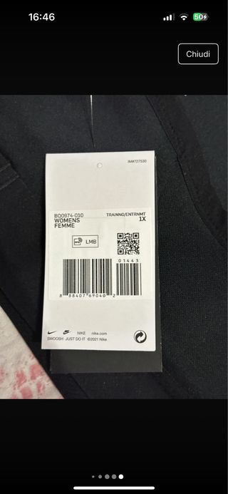 Reggiseno Nike nero sportivo taglia 1X (XXL)
