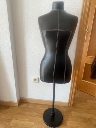 Busto maniquí sastre negro,132cm