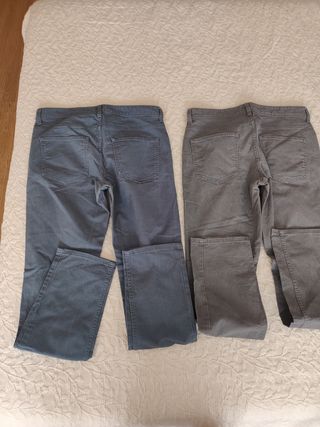 2 Vaqueros C&A Hombre Gris y azul Talla 32/32 M 