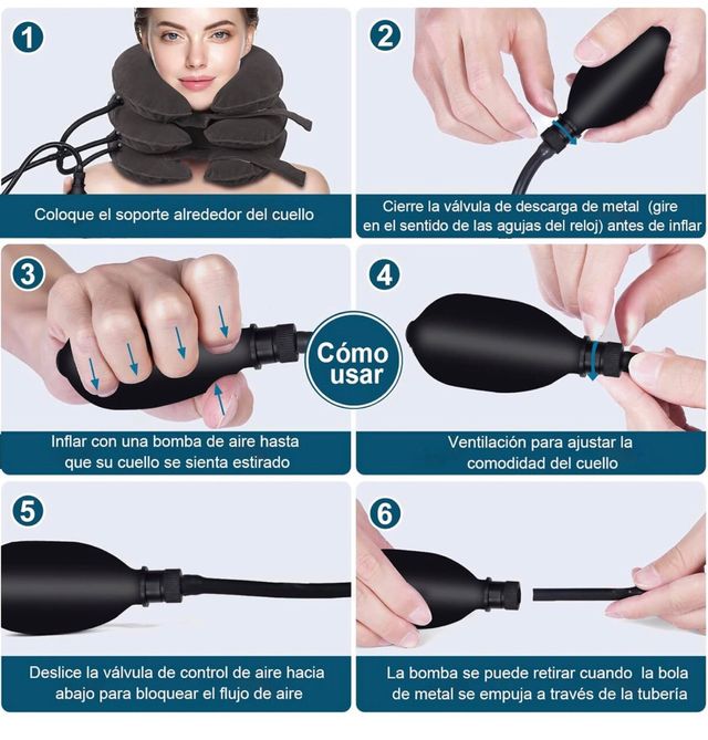 Collarín cervical inflable.