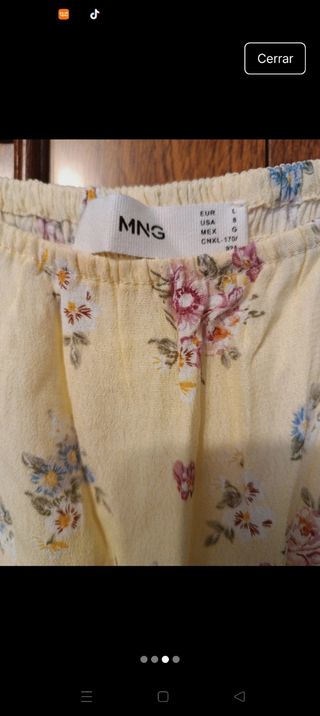 Vestido Mango flores - Talla L