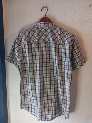 Camisa Springfield XL cuadros beige-azul