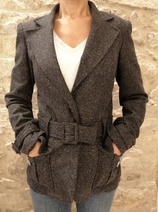 Chaqueta Tweed Gris XS