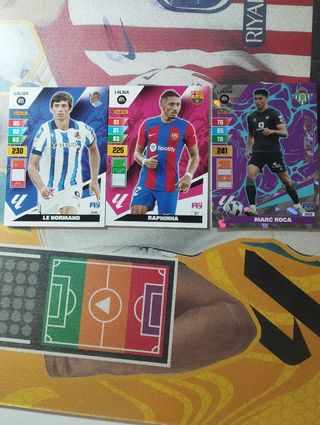 Cromos LaLiga: Raphinha, Le Normand, Roca