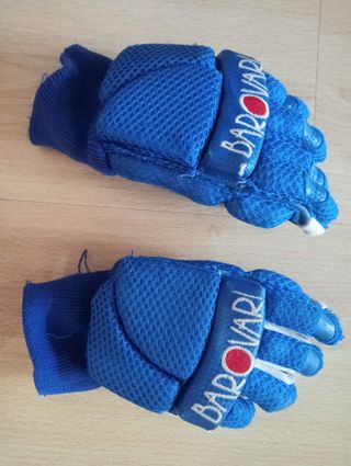 Guantes Hockey - Azul y Gris Barovari Prebenjamín 