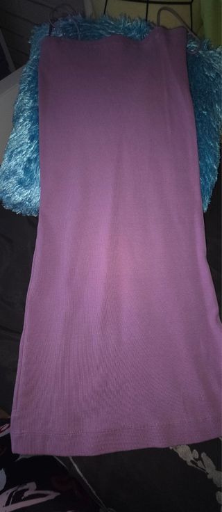 Vestido canalé Zara morado