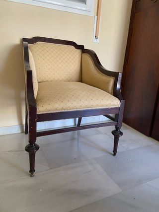 Sillón madera haya beige