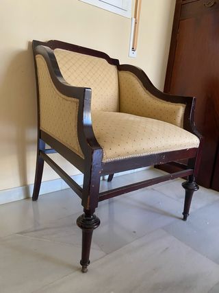 Sillón madera haya beige