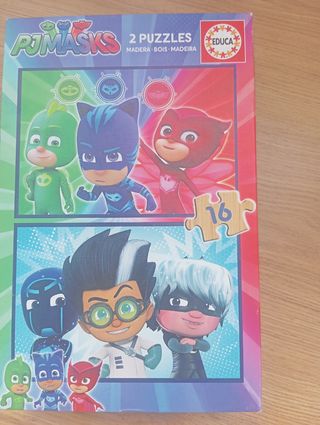 2 Puzzles PJ Masks Educativos 16 piezas