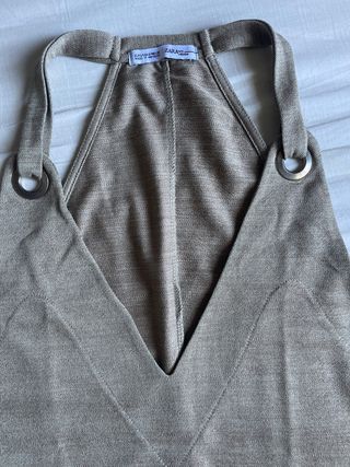 Top ZARA beige talla S