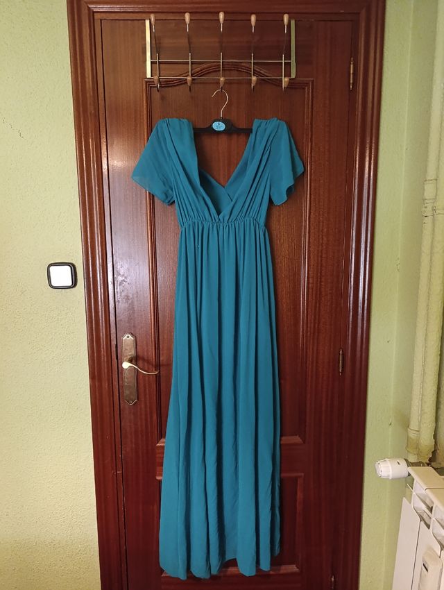 Vestido largo azul fiesta