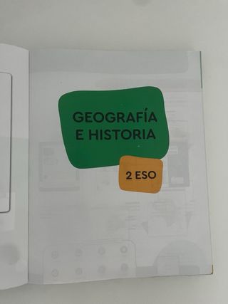 Libro Geografía e Historia 2 de la eso edebé.