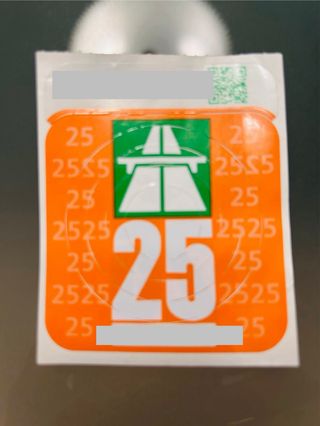 pegatina para autopista Suiza. Válida durante 2025