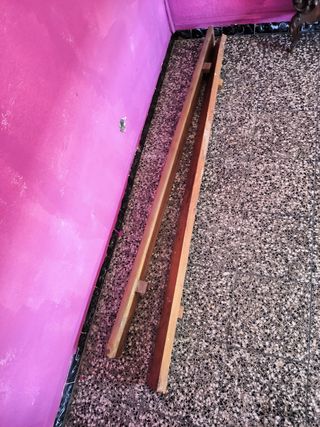 Cabecero y piecero antiguo tallado madera