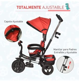 Triciclo infantil rojo-negro