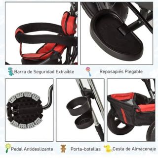 Triciclo infantil rojo-negro