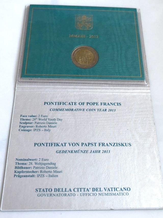 Moneda 2€ Vaticano 2013 JMJ Río