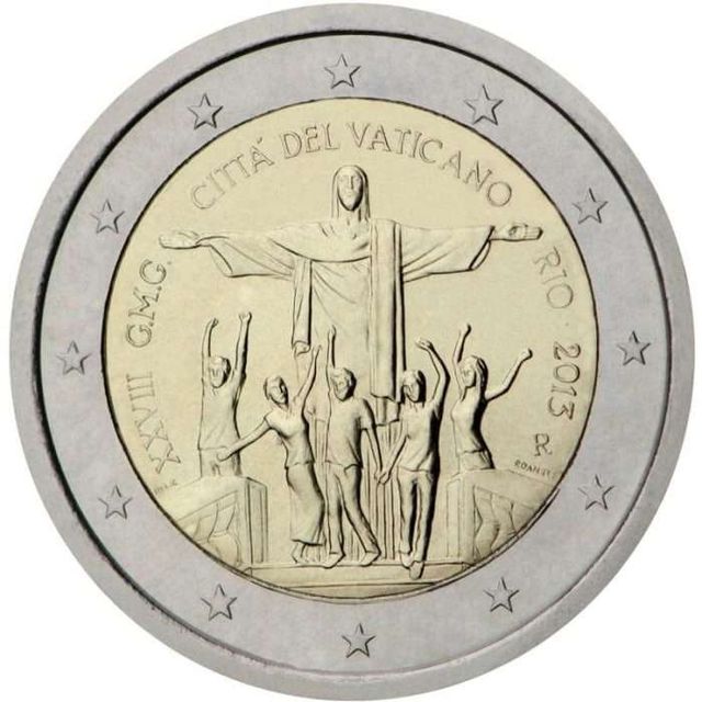 Moneda 2€ Vaticano 2013 JMJ Río