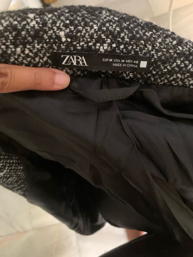 abrigo zara gris hombre - Talla L