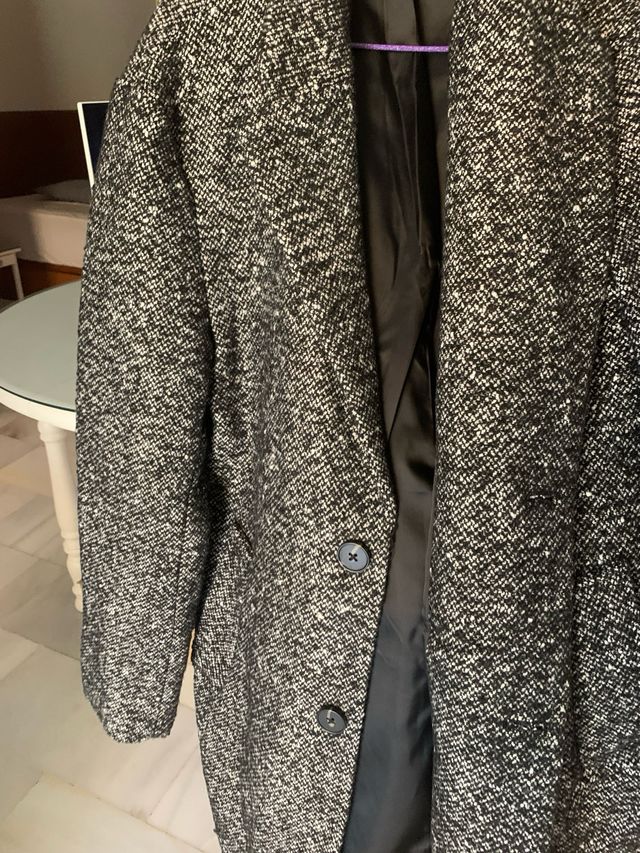 abrigo zara gris hombre - Talla L