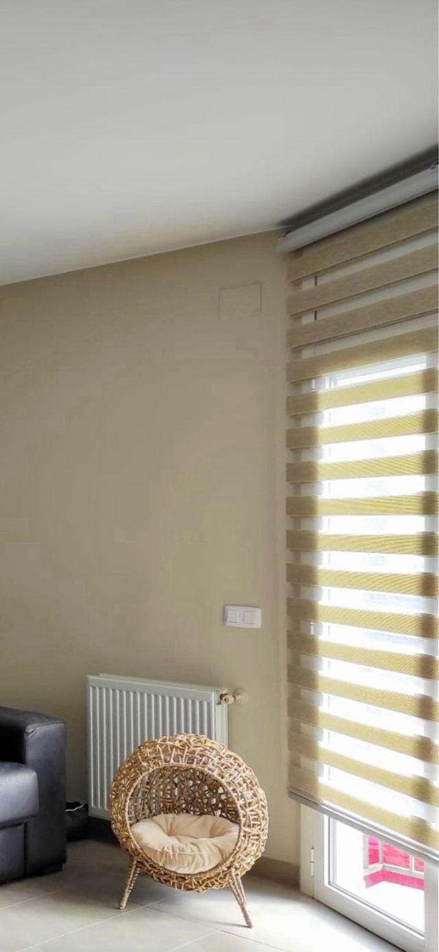 Cortina estores beige - tejido