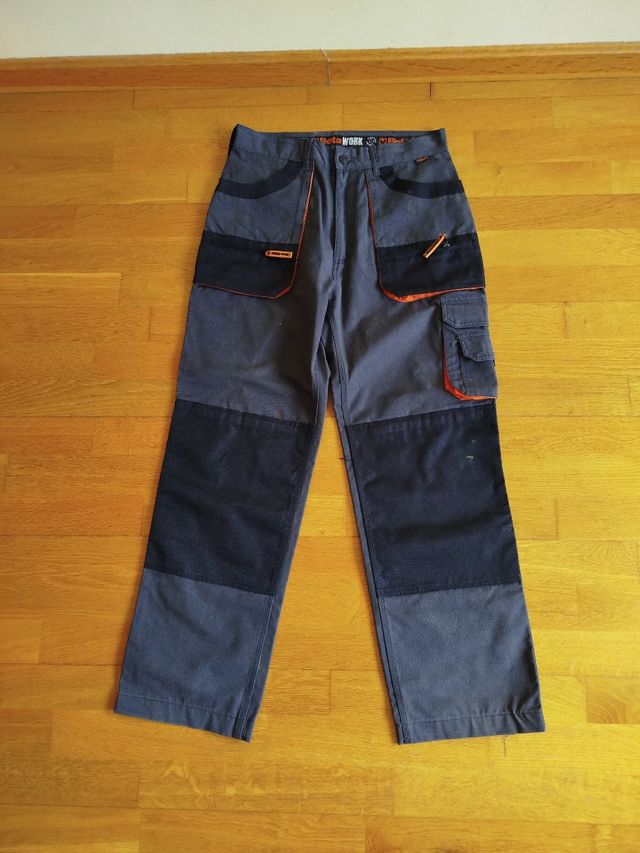 Pantalones Trabajo Beta Gris-Negro