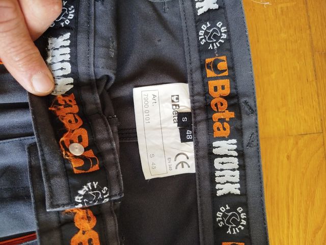Pantalones Trabajo Beta Gris-Negro