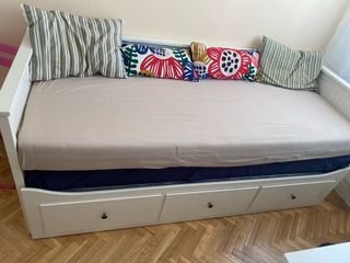 HEMNES Cama diván 3 cajones