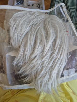 Peluca blanca - Cabello corto