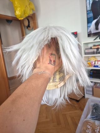 Peluca blanca - Cabello corto
