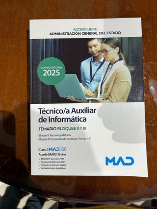 Lote de 4 Libros Técnico Aux. Informática MAD 2025