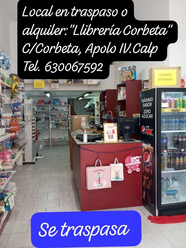 Traspas/alquiler Local Comercio en C/ Corbeta,Calp