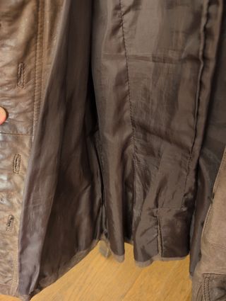 Chaqueta piel marrón Zara Basic