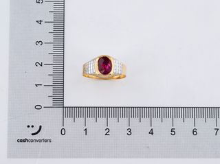 sello oro 18k con piedra con circonita