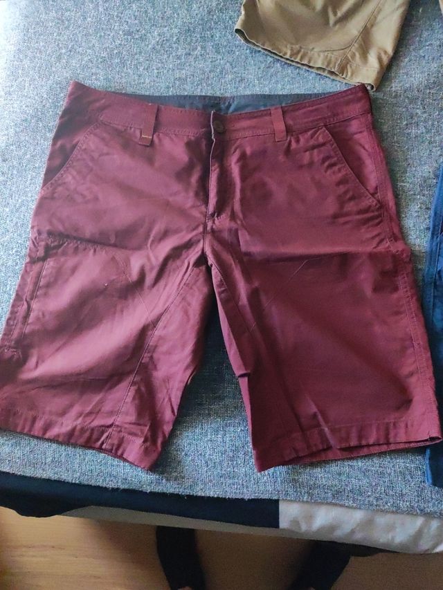 3 pantaloncini Quechua - blu, marrone, rosso