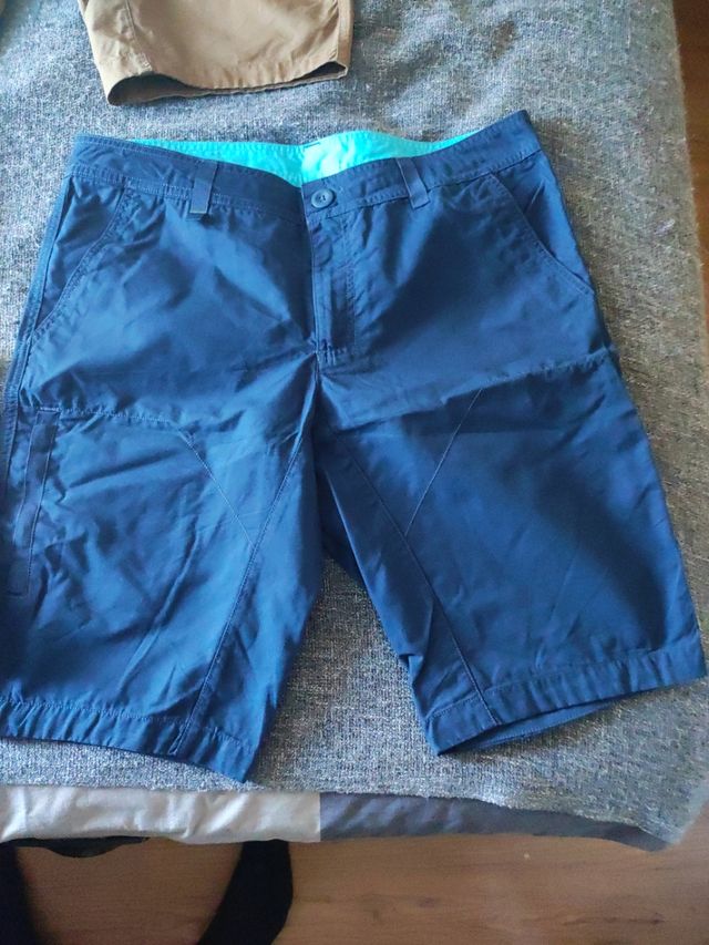 3 pantaloncini Quechua - blu, marrone, rosso