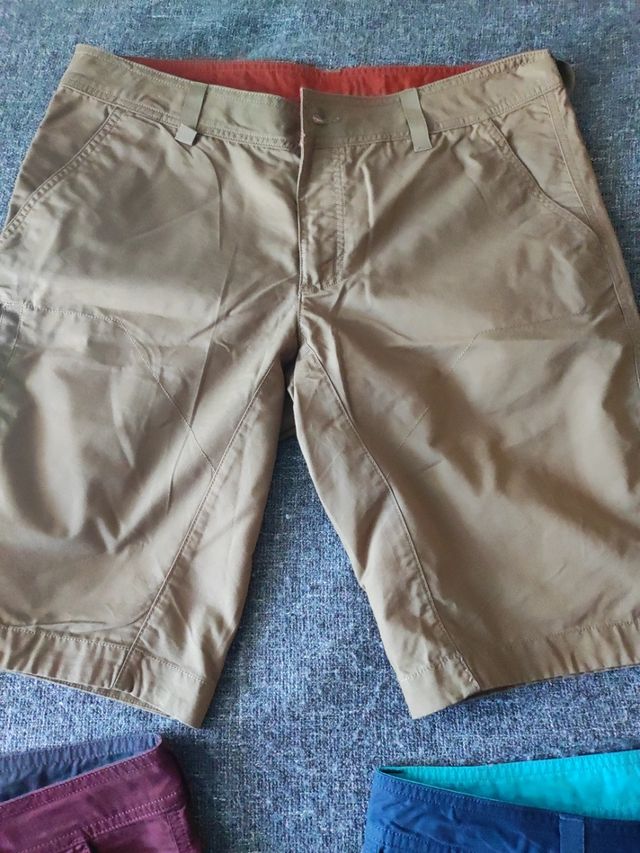 3 pantaloncini Quechua - blu, marrone, rosso