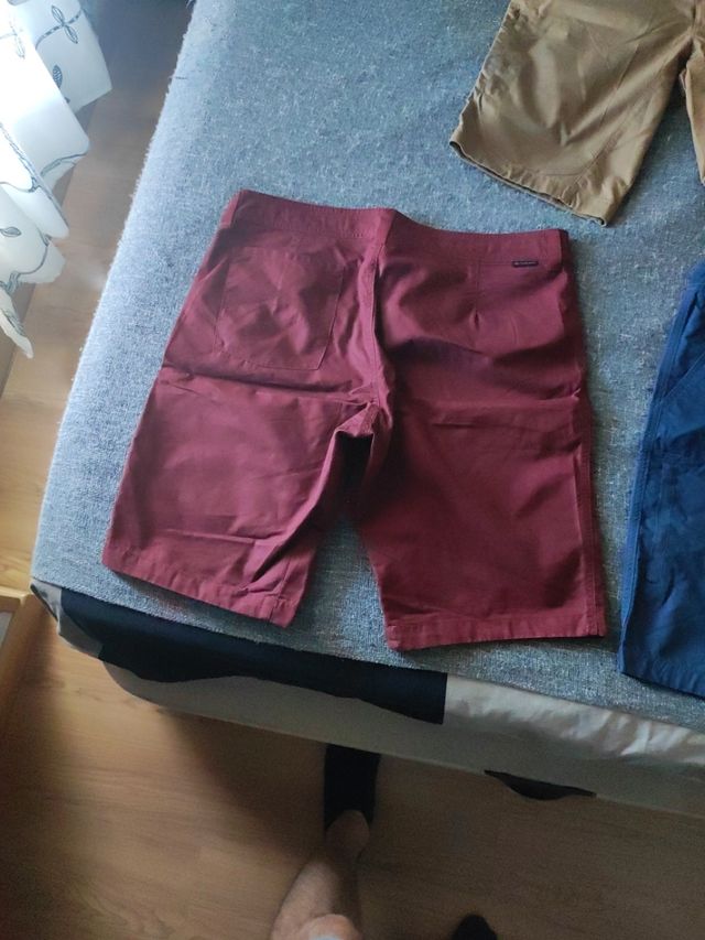 3 pantaloncini Quechua - blu, marrone, rosso
