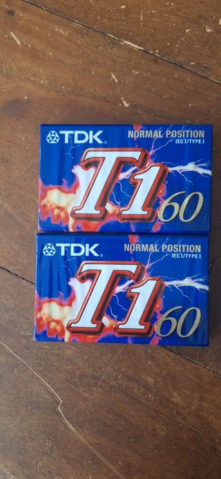 2 Cintas TDK T1 60 (60 min) - nuevas