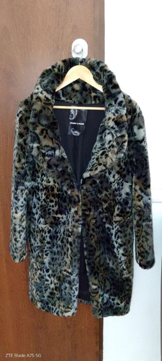 Chaquetón leopardo - marrón, gris