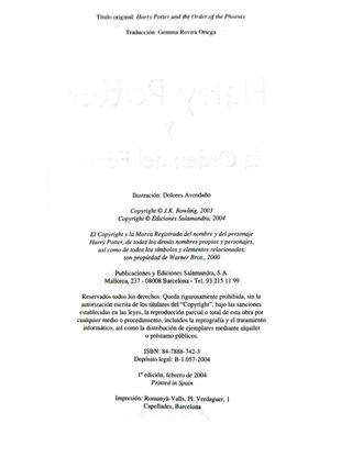 Harry Potter y la Orden del Fénix (1a ed.)