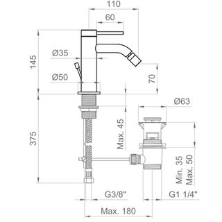 Miscelatore Bidet ERCOS BTVIKCBI02