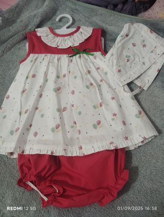 Vestido niña verano - p. rojo