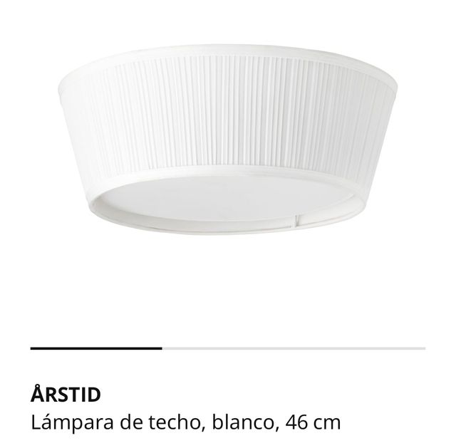 Lámpara techo IKEA ÅRSTID blanca