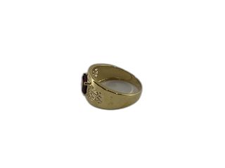 anillo oro 18k con piedra con circonita