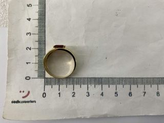 anillo oro 18k con piedra con circonita
