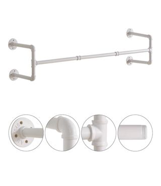 Perchero pared industrial blanco