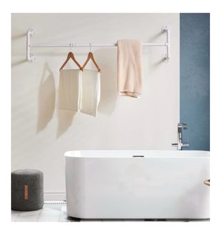 Perchero pared industrial blanco