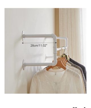 Perchero pared industrial blanco
