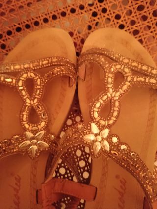 Sandali Ciarden oro e marrone